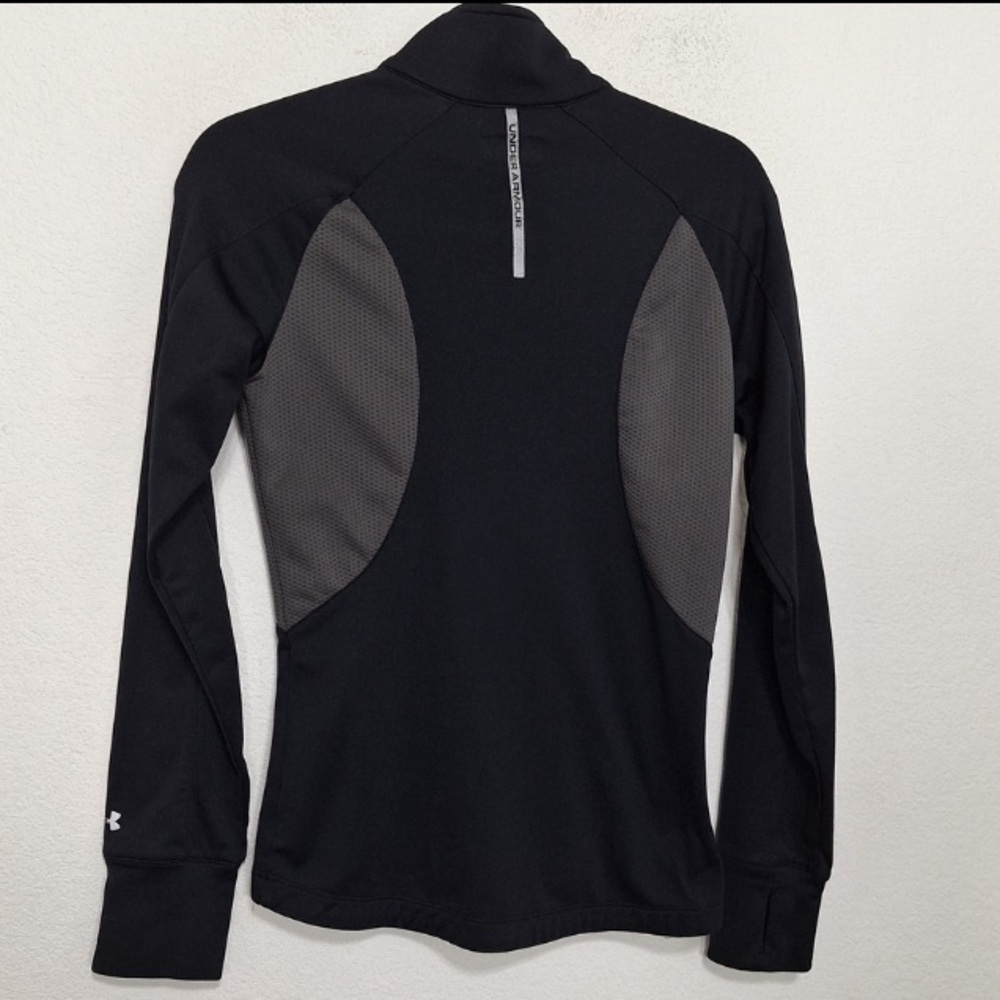 Under Armour Women’s ATM Black Gray Semi Fitted Half Zip Outdoor Jacket Size S - Picture 5 of 11